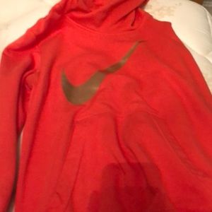 Pink and gold Nike cowl sweater